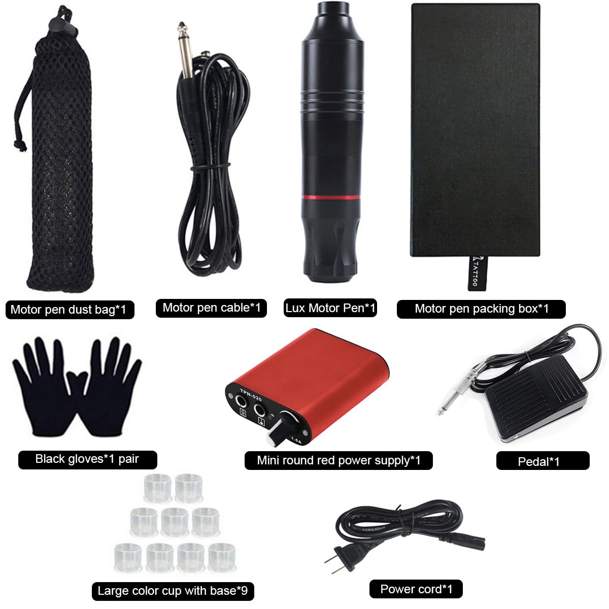 MAYCREATE Tattoo Machine with 20 Needles Cartridge, Tattoo Machine Full Kit Tattoo Pen Machine, Rotary Tattoo Machine Shader & Liner Machine Tool Tattoo Needles for Professional Tattoo Beginners MAYCREATE Tattoo Machine with 20 Needles Cartridge, Tattoo Machine Full Kit Tattoo Pen Machine, Rotary Tattoo Machine Shader & Liner Machine Tool Tattoo Needles for Professional Tattoo Beginners